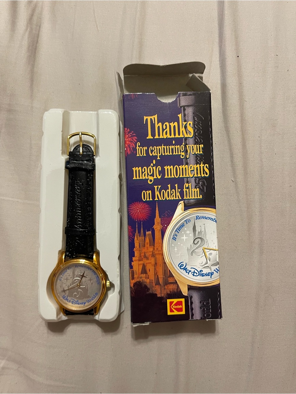Vintage Disney World 25th Anniversary Kodak Watch 1997 Original Box. Never worn.
